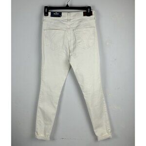 Hollister Women’s White 1R High-Rise Super Skinny  Jean Stretch Jeans Size 25x28